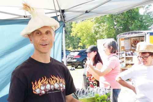 Evan Ruzycky of The Garlic Chop sported the best hat at the festival